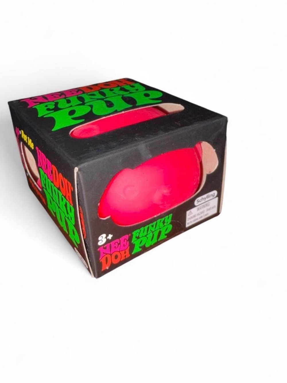 Authentic NEW Schylling NeeDoh Funky Pup- Squishy Pup Pink Stress Fidget Toy